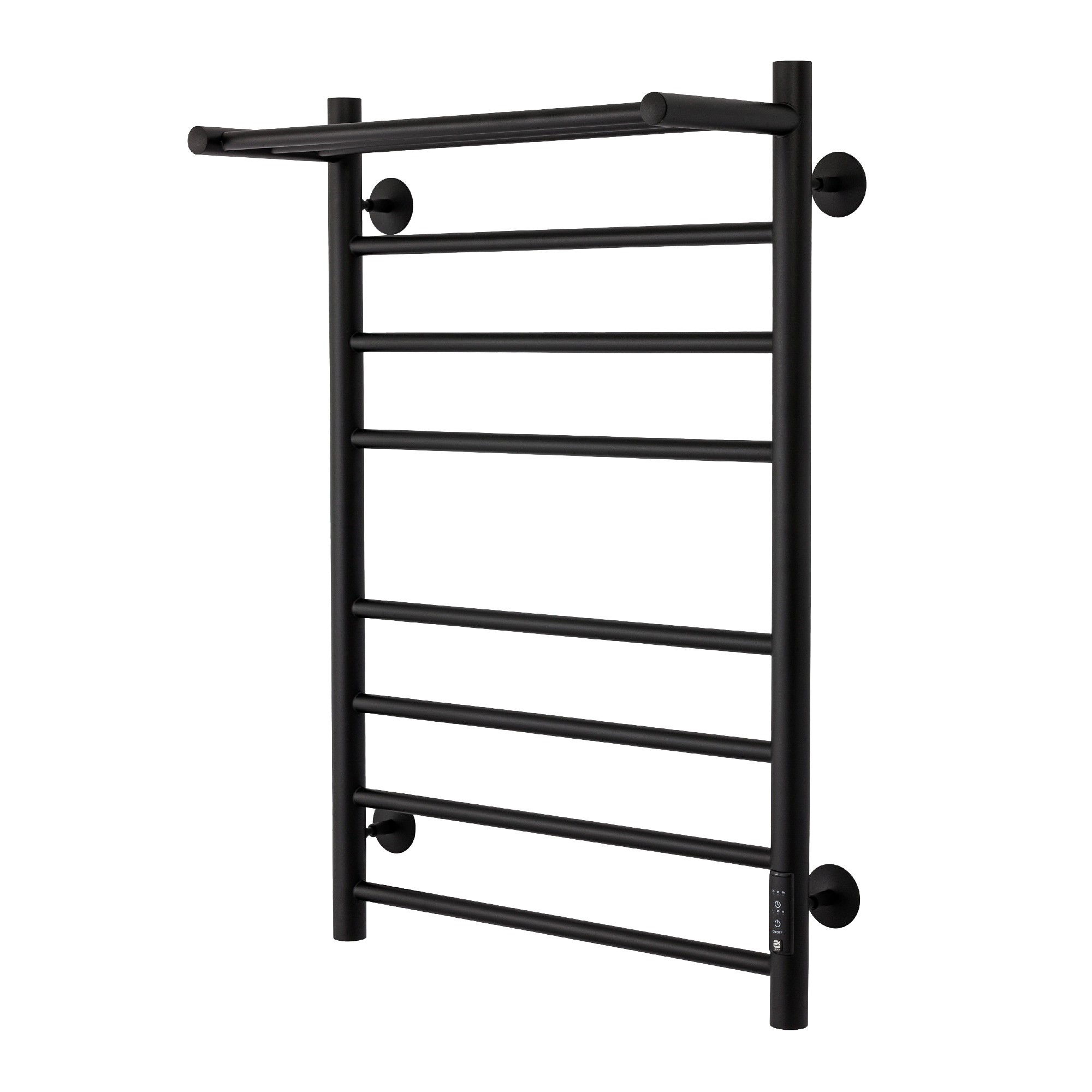 Полотенцесушитель Energy Round Modus 800x500 черный с таймером, с полкой